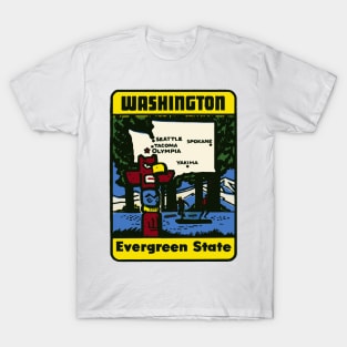 Vintage Washington State Decal T-Shirt